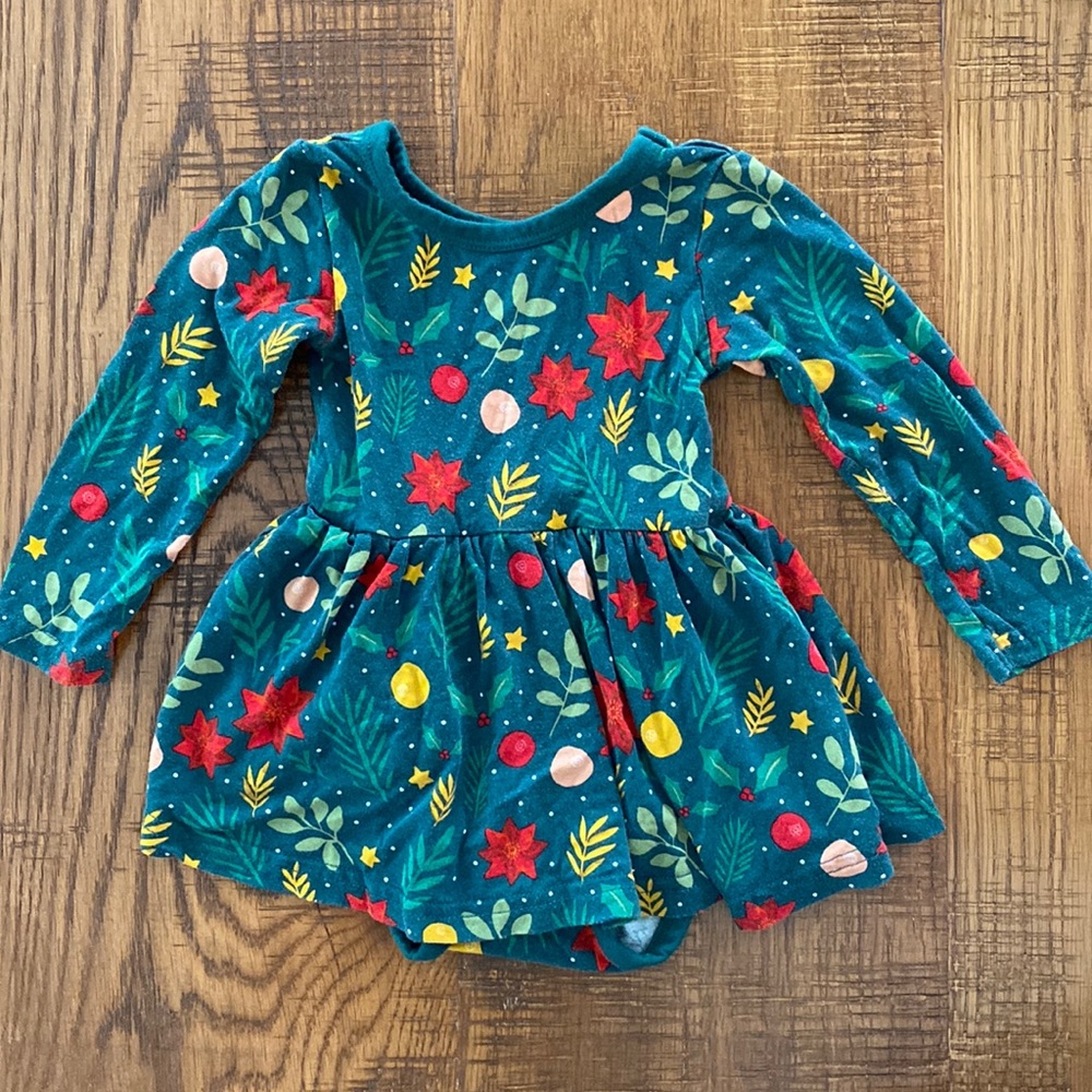 LITTLE SLEEPIES Christmas dress bodysuit 3-6m